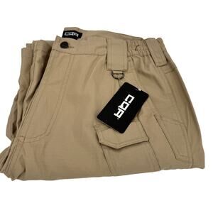 CQR Tactical Pants Mens 34 (34x35 ACTUAL) Ripstop Khaki Tan Cargo Utility NEW